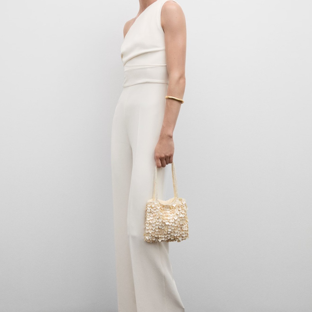 Mango Cream Asymmetrical Jumpsuit - Picture 3 of 4
